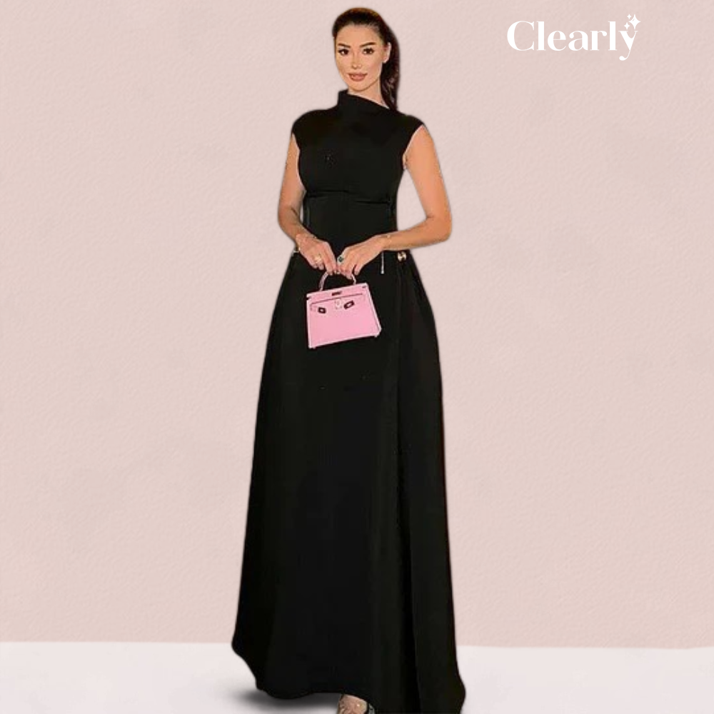 Gloria Paoletti™ Sleeveless irregular neckline dress