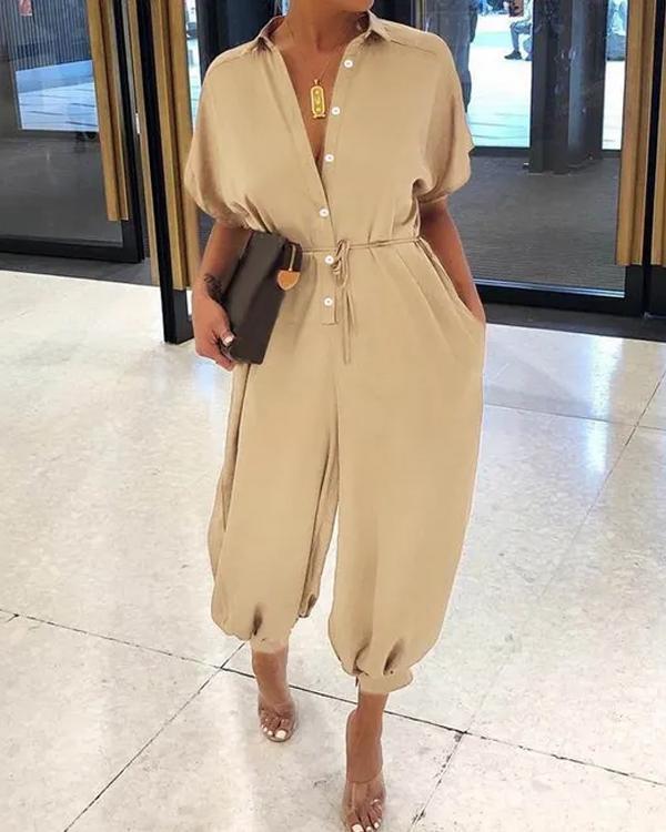 Mirta Petricca™ Casual Pocket Jumpsuit