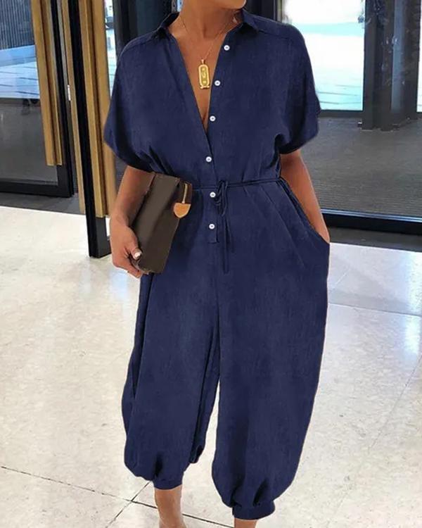 Mirta Petricca™ Casual Pocket Jumpsuit