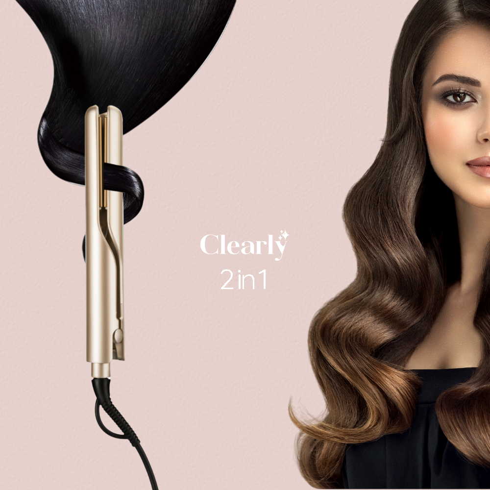 TwistLine™️ 2 in 1 curling iron and hair straightener