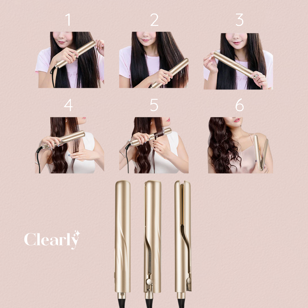 TwistLine™️ 2 in 1 curling iron and hair straightener