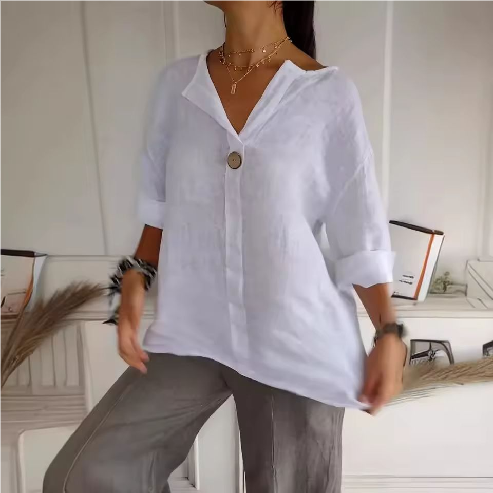 Mara Parco™ V-neck button down shirt