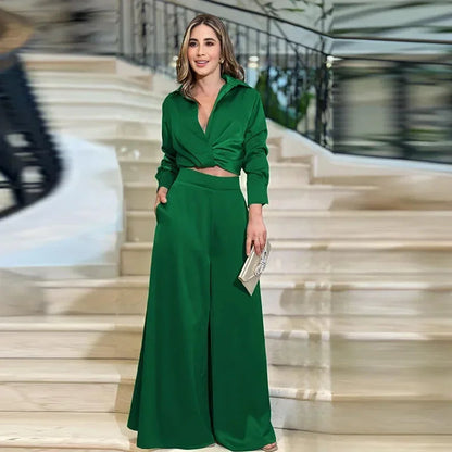 Aza Cerami™ Women's Lapel Casual Suit