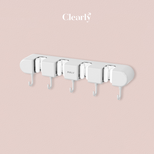 SafeHold™ Multifunctional mop holder with hook