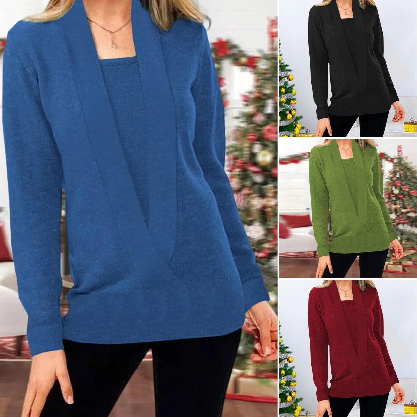 Cloe Balli™ Women's Solid Color Knitted Jumper