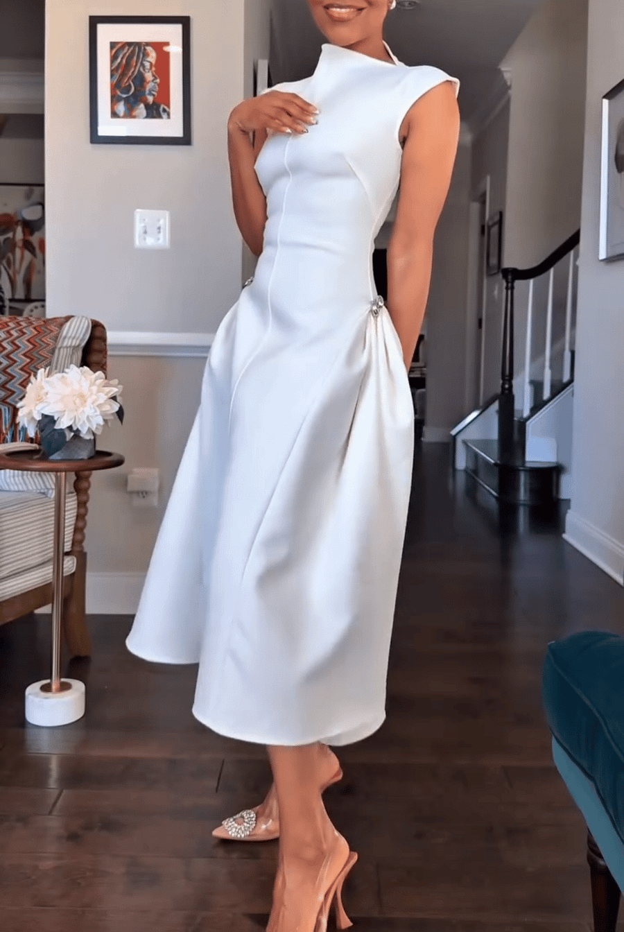 Gloria Paoletti™ Sleeveless irregular neckline dress
