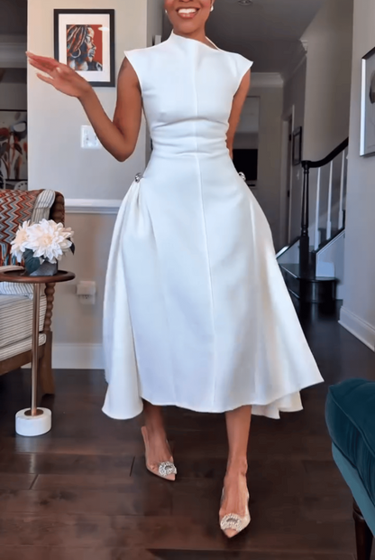 Gloria Paoletti™ Sleeveless irregular neckline dress