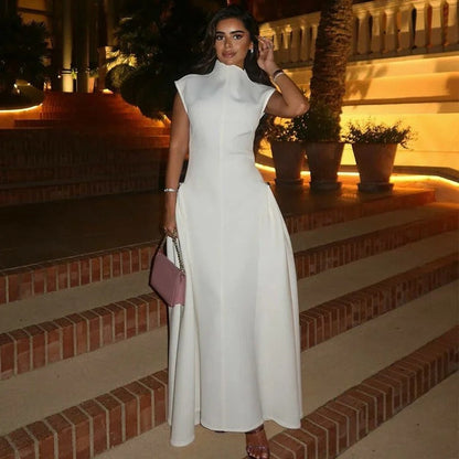 Gloria Paoletti™ Sleeveless irregular neckline dress