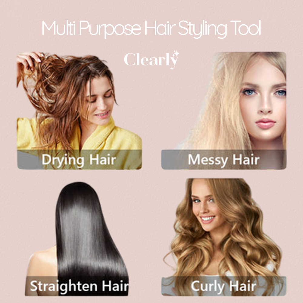Hair Glam™ 3 in 1 rotary brush | Professional straightener, styler and hair dryer