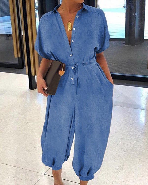 Mirta Petricca™ Casual Pocket Jumpsuit