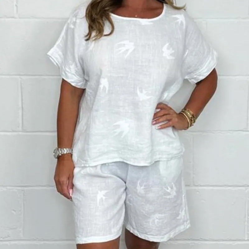 Neiva Zullo™  Casual Printed Short Sleeve Shorts Set