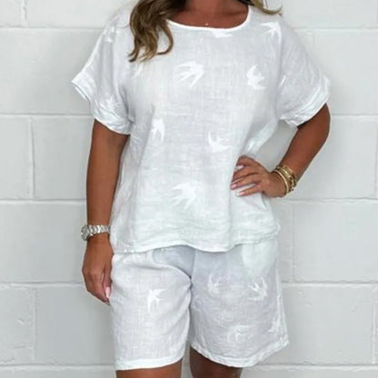 Neiva Zullo™  Casual Printed Short Sleeve Shorts Set