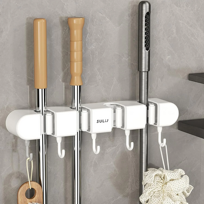 SafeHold™ Multifunctional mop holder with hook