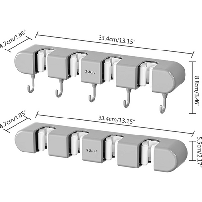 SafeHold™ Multifunctional mop holder with hook