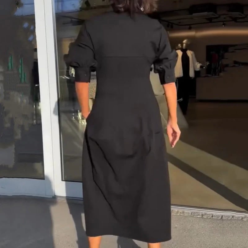 Zarina Sassano™ V Neck Midi Dress