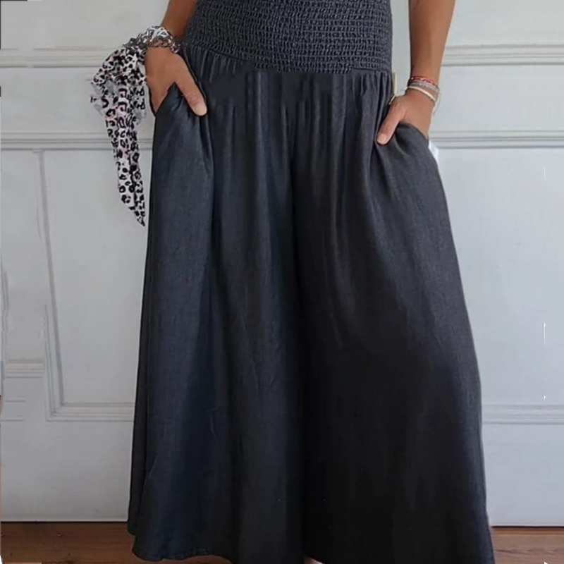 Luigia™ Wide-leg pants with high waist and pockets