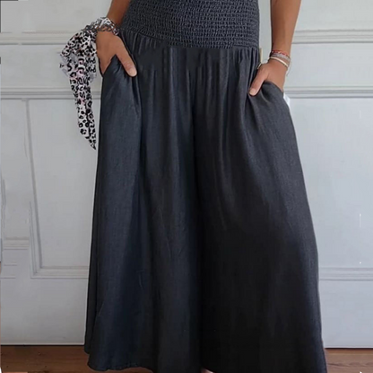 Luigia™ Wide-leg pants with high waist and pockets