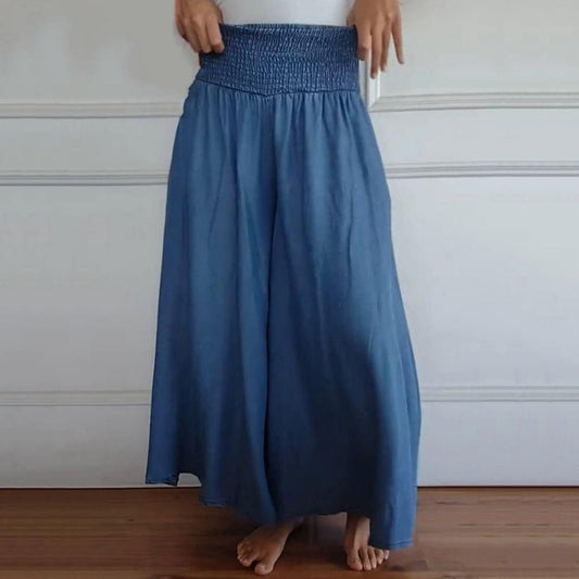 Luigia™ Wide-leg pants with high waist and pockets