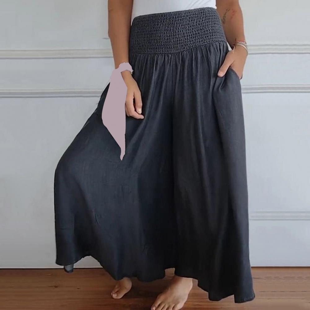 Luigia™ Wide-leg pants with high waist and pockets