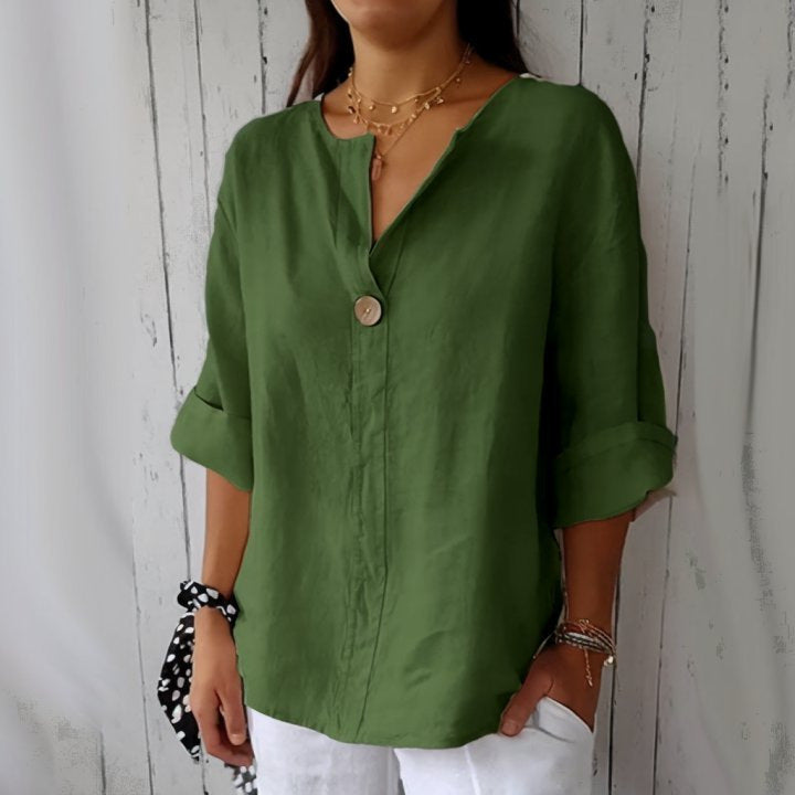 Mara Parco™ V-neck button down shirt