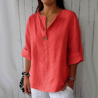 Mara Parco™ V-neck button down shirt