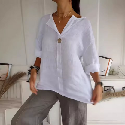Mara Parco™ V-neck button down shirt